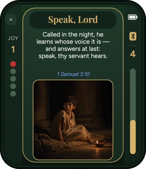 Scriptural arc on the device screen